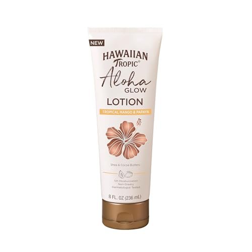 Hawaiian Tropic Aloha Glow Tan Extender Lotion - After Sun Moisturizer with Shea Butter & Cocoa Butter, 8 oz - görsel 1