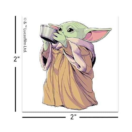 Mandalorian Tattoos Party Favors Bundle – 72 Perforated 2" x 2" Baby Yoda Temporary Tattoos for Kids Boys Girls | Star Wars Party Supplies - görsel 4