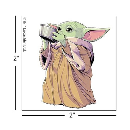 Mandalorian Tattoos Party Favors Bundle – 72 Perforated 2" x 2" Baby Yoda Temporary Tattoos for Kids Boys Girls | Star Wars Party Supplies