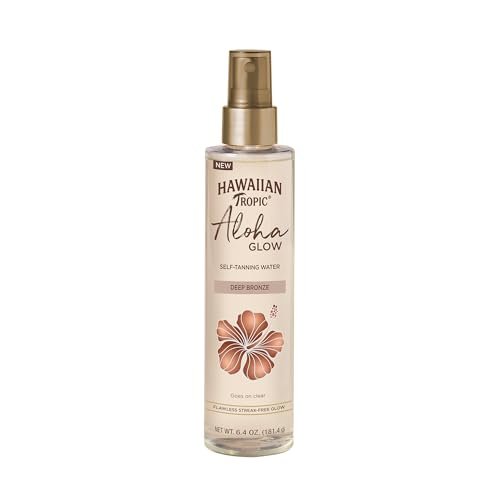 Hawaiian Tropic Aloha Glow Self Tanning Water – Sunless Tanning Mist for a Deep Bronze Glow, 6.4 oz Avelisse