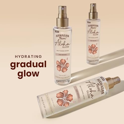 Hawaiian Tropic Aloha Glow Self Tanning Water – Sunless Tanning Mist for a Deep Bronze Glow, 6.4 oz Avelisse