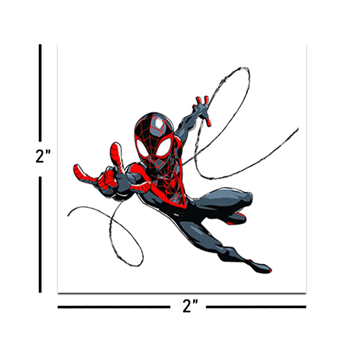 Spiderverse Temporary Tattoos Party Favors Bundle – 72 Perforated Individual 2" x 2" Spiderman Tattoos for Kids Boys Girls | Miles Morales Party Supplies - görsel 3