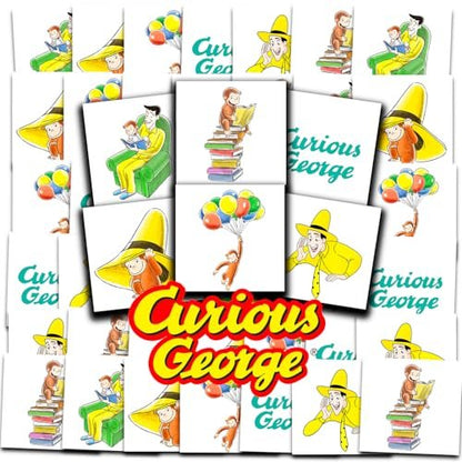 Curious George Tattoos Party Favors Bundle – 72 Temporary Tattoos for Kids, Boys & Girls | Curious George Party Supplies