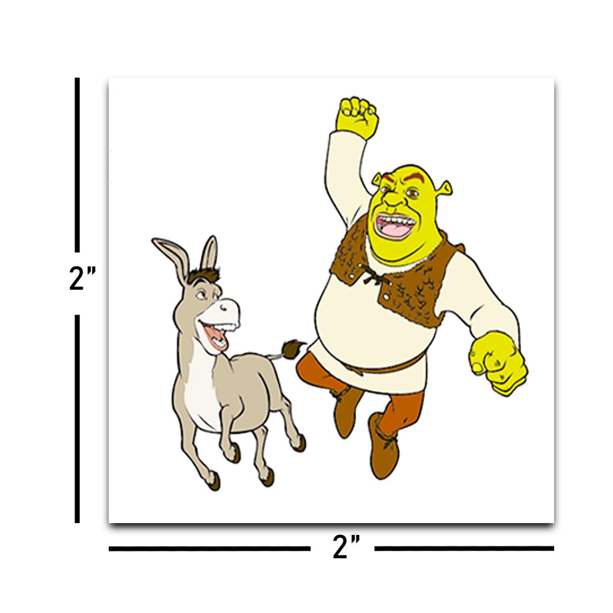 DreamWorks Shrek Temporary Tattoos Party Favors Bundle – 72 Perforated Individual 2" x 2" Tattoos for Kids, Boys, Girls | Shrek Party Supplies - görsel 3