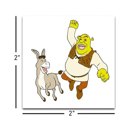 DreamWorks Shrek Temporary Tattoos Party Favors Bundle – 72 Perforated Individual 2" x 2" Tattoos for Kids, Boys, Girls | Shrek Party Supplies