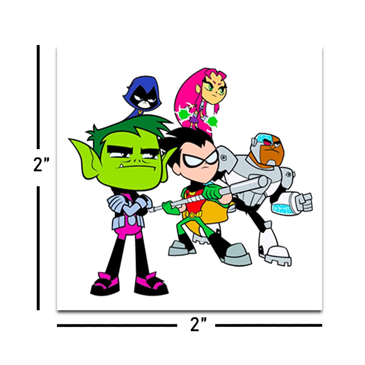 Teen Titans Temporary Tattoos Party Favors Bundle - 72 Perforated Individual 2" x 2" Tattoos for Kids, Boys & Girls - Official DC Comics Party Supplies - görsel 3