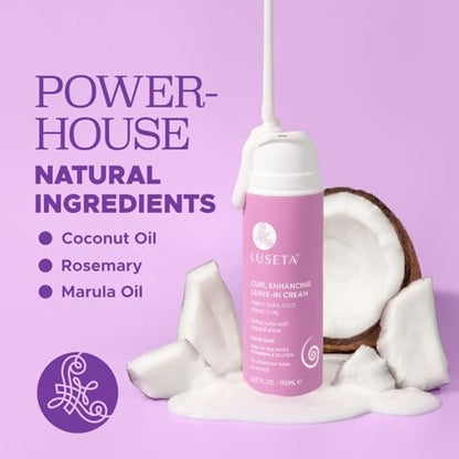 Luseta Curl Defining Cream - Hydrating Leave-In for Curly Hair, Frizz Control & Shine, Sulfate Free, 5.07 oz Avelisse