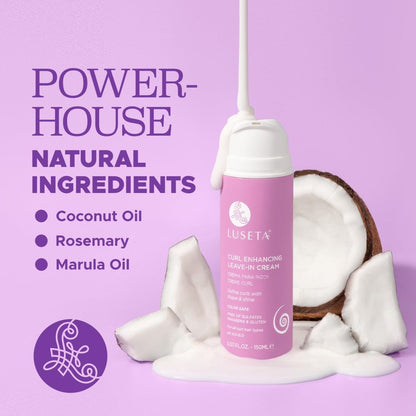 Luseta Curl Defining Cream - Hydrating Leave-In for Curly Hair, Frizz Control & Shine, Sulfate Free, 5.07 oz Avelisse