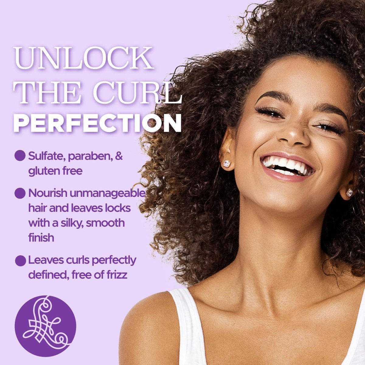 Luseta Curl Defining Cream - Hydrating Leave-In for Curly Hair, Frizz Control & Shine, Sulfate Free, 5.07 oz Avelisse