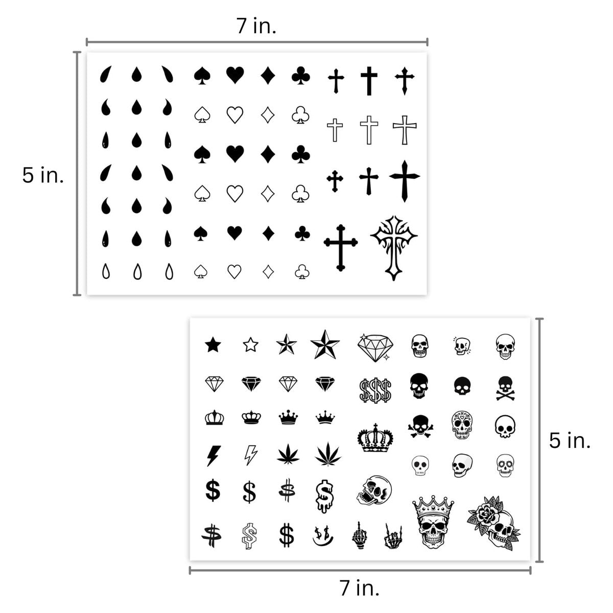 Los Vatos Finger and Face Temporary Tattoos – Chicano Cholo Chola Small Cross Teardrop Gangsta Tears Thug Prison Fake Tattoos for Men Women Halloween - görsel 7