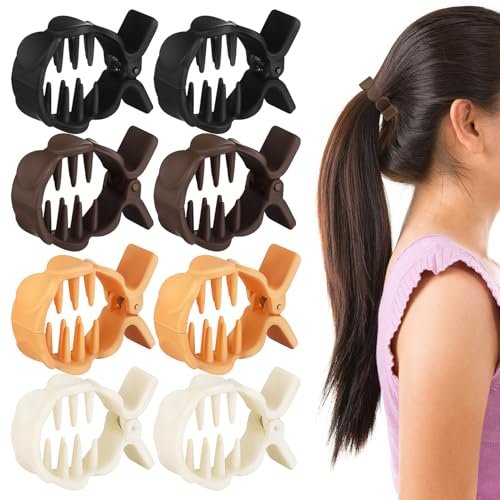 Beaupretty Small Hair Claw Clips for High Ponytail - Secure Hold Hair Grips, Lightweight Styling Clips for Thick Women, 8 Pack - görsel 2