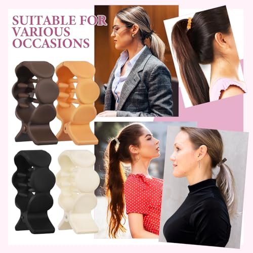 Beaupretty Small Hair Claw Clips for High Ponytail - Secure Hold Hair Grips, Lightweight Styling Clips for Thick Women, 8 Pack - görsel 12