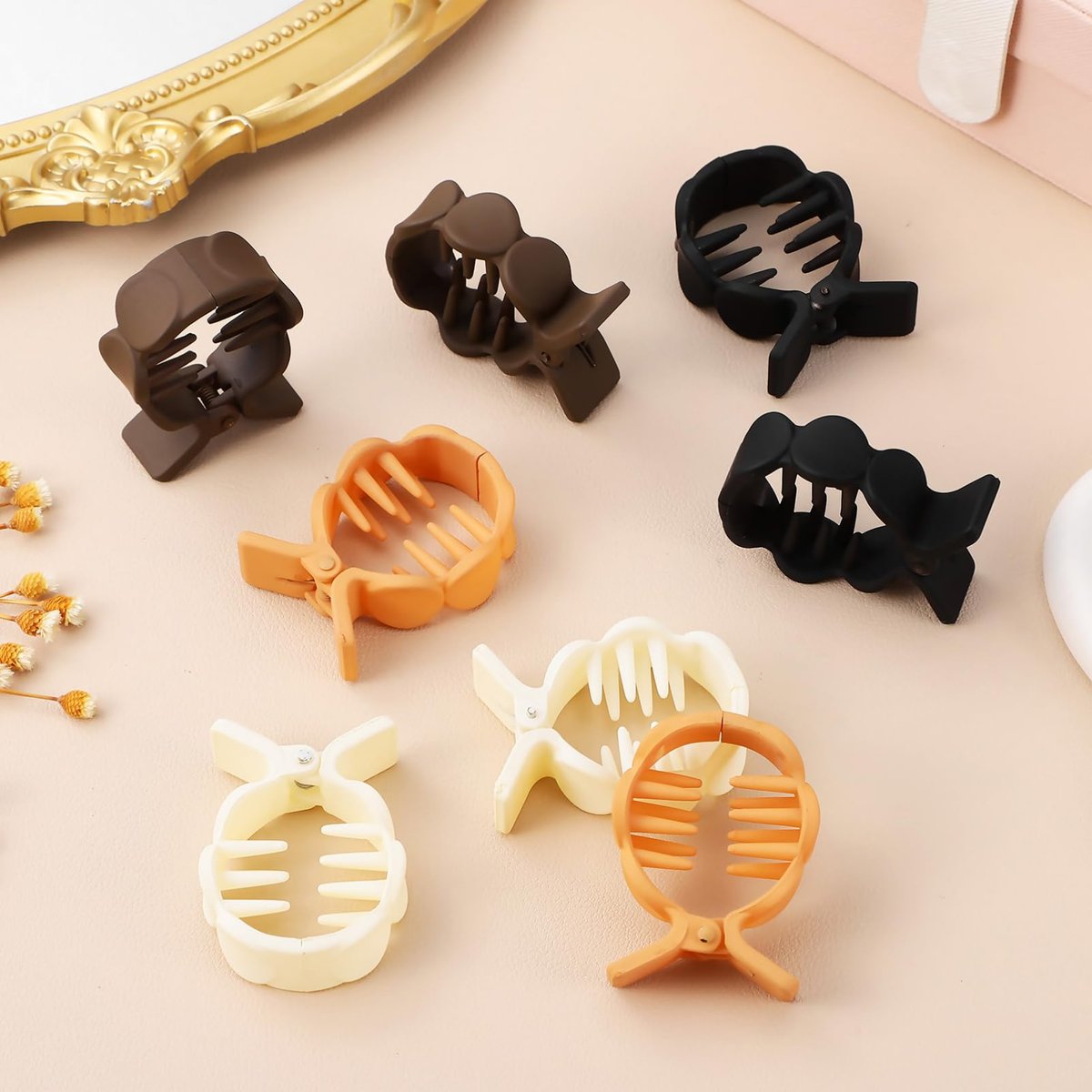 Beaupretty Small Hair Claw Clips for High Ponytail - Secure Hold Hair Grips, Lightweight Styling Clips for Thick Women, 8 Pack - görsel 13