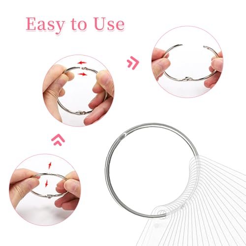 BQAN 100 Pcs Clear Acrylic Nail Swatch Sticks with Ring & Number Stickers - Nail Art Display & Practice Sticks for Home or Salon - görsel 8