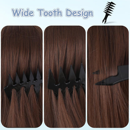 Hair Wide Tooth Comb - Double Sided Detangling Comb for Men's Hairstyling