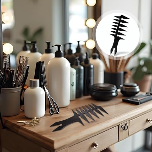 Hair Wide Tooth Comb - Double Sided Detangling Comb for Men's Hairstyling - görsel 14