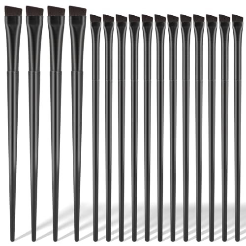 16-Pack Ultra Thin Angled Eyebrow Tint Brushes - Fine Precision Eye Liner & Brow Makeup Applicator by KALIONE - görsel 2