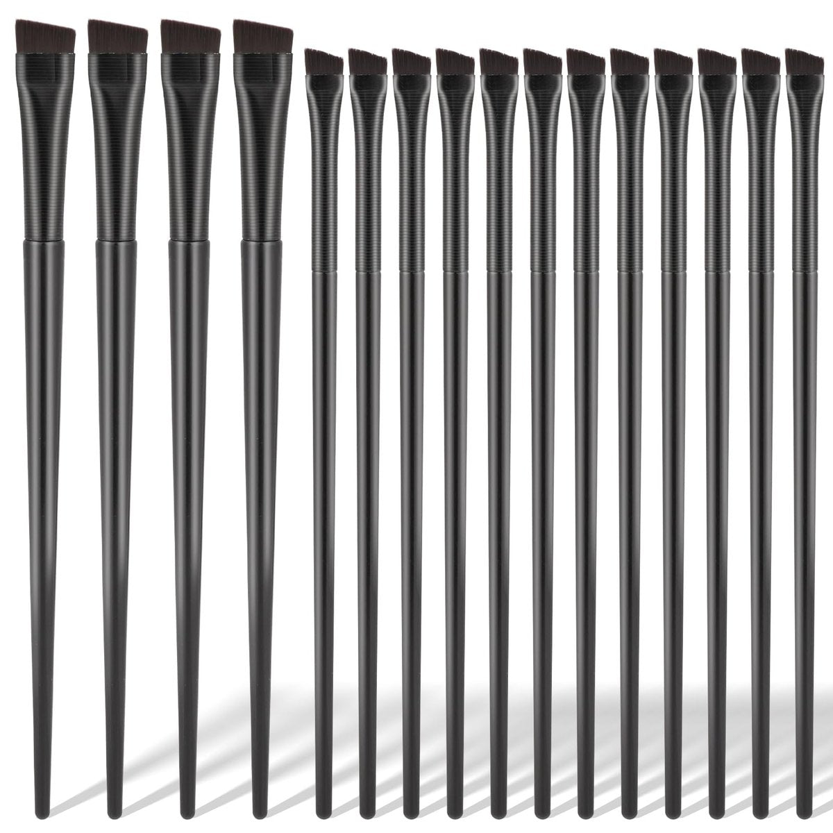 16-Pack Ultra Thin Angled Eyebrow Tint Brushes - Fine Precision Eye Liner & Brow Makeup Applicator by KALIONE - görsel 1