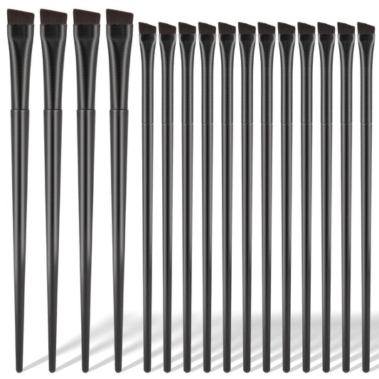16-Pack Ultra Thin Angled Eyebrow Tint Brushes - Fine Precision Eye Liner & Brow Makeup Applicator by KALIONE