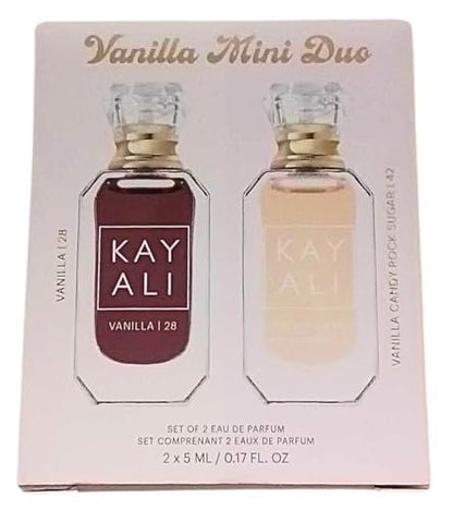 KAYALI Mini Vanilla Perfume Duo Set - Vanilla Candy Rock Sugar 42 & Vanilla 28 Eau de Parfum, 2 x 5 ml Avelisse
