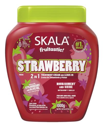 Skala Frutastica Strawberry Treatment Cream 1kg – Deep Moisturizing Hair Mask for Curly, Coily & Dry Hair - görsel 2