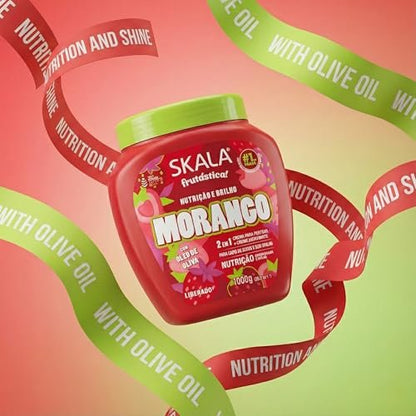 Skala Frutastica Strawberry Treatment Cream 1kg – Deep Moisturizing Hair Mask for Curly, Coily & Dry Hair