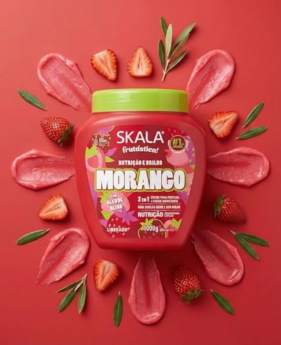 Skala Frutastica Strawberry Treatment Cream 1kg – Deep Moisturizing Hair Mask for Curly, Coily & Dry Hair