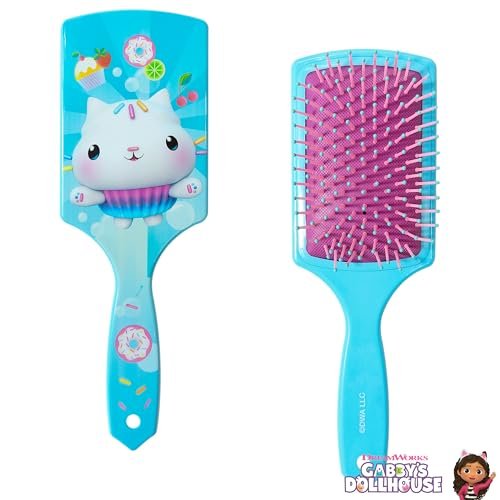 LUV HER Kids Hair Brush & Spa Headband Set for Girls - Gabby's Dollhouse Cakey - Fun Grooming Kit for Detangling, Styling & Skincare - Soft & Stretchy One Size, Ages 3+ Avelisse