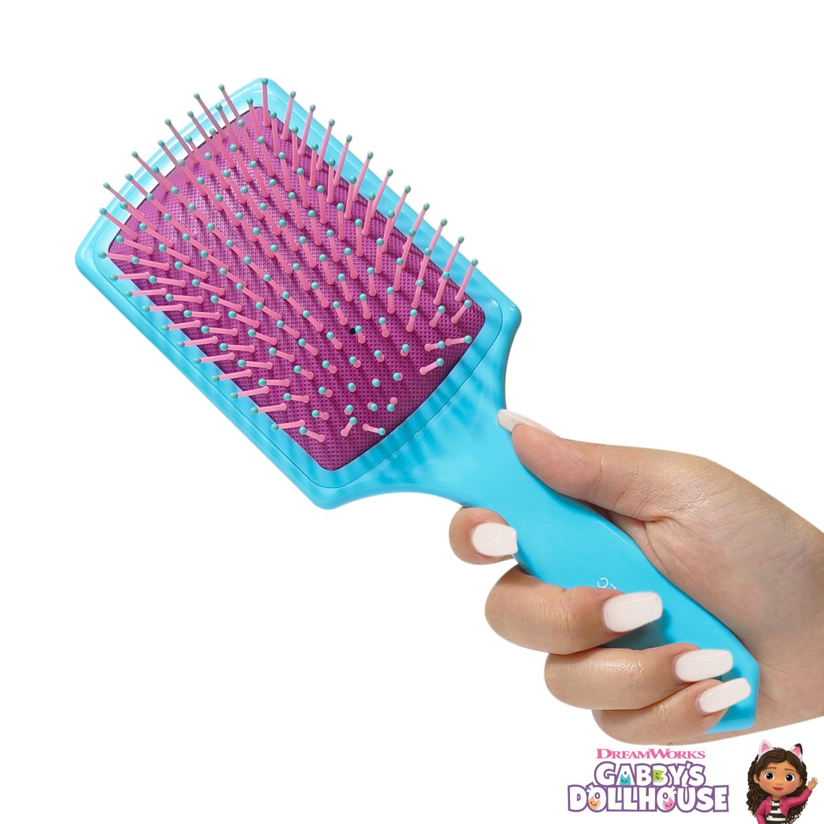 LUV HER Kids Hair Brush & Spa Headband Set for Girls - Gabby's Dollhouse Cakey - Fun Grooming Kit for Detangling, Styling & Skincare - Soft & Stretchy One Size, Ages 3+ Avelisse