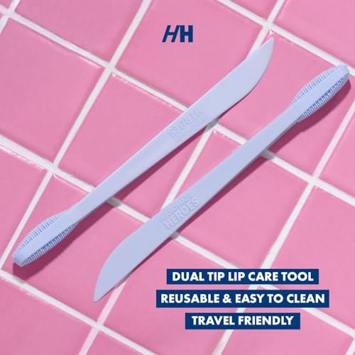 Handmade Heroes Lip Brush & Reusable Lip Exfoliator - Gentle Exfoliant for Chapped Lips with Sugar Lip Polish & Scrubber (2-Pack) - görsel 10