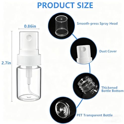 DTDNZKN 6 Pack 0.17 Oz (5ml) Mini Perfume Travel Refillable Bottles, Fine Mist Refillable Mini Perfume Atomizer, Empty Pump Container for Traveling and Outgoing - görsel 4