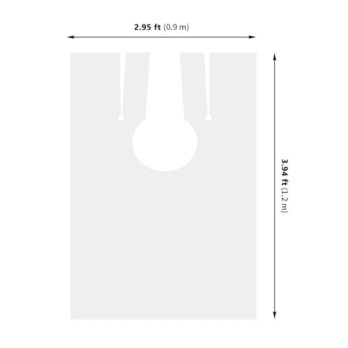 GINLANK 200 PCS Disposable Barbershop Capes 35x47 Inch Clear Plastic Hair Dye Capes for Salon - görsel 4