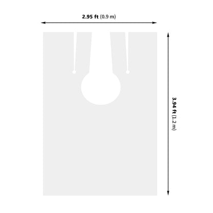 GINLANK 200 PCS Disposable Barbershop Capes 35x47 Inch Clear Plastic Hair Dye Capes for Salon