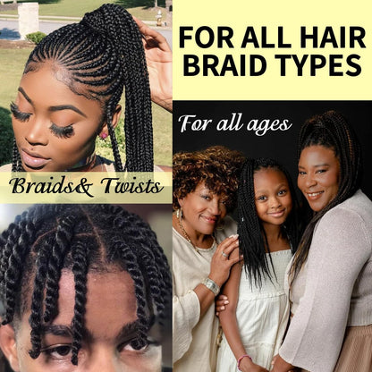 Goiple Braid Foam Control Mousse - Lightweight Braiding Mousse for Twist, Locs, Braids with Rose Mint & Rose Water - Soothes Itchy Scalp, 4.2 Fl Oz (Pack of 2) Avelisse