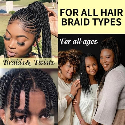 Goiple Braid Foam Control Mousse - Lightweight Braiding Mousse for Twist, Locs, Braids with Rose Mint & Rose Water - Soothes Itchy Scalp, 4.2 Fl Oz (Pack of 2) Avelisse