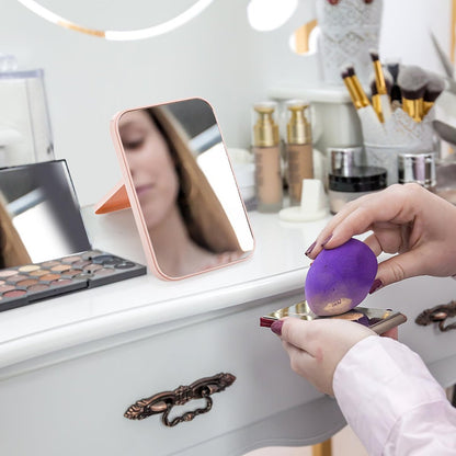 DEAYOU 12 Pack Desktop Makeup Mirror - 8 Inch Portable Vanity Mirror with Stand, Adjustable Folding Travel Mirror for Women (4 Colors) Avelisse