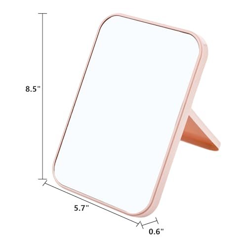 DEAYOU 12 Pack Desktop Makeup Mirror - 8 Inch Portable Vanity Mirror with Stand, Adjustable Folding Travel Mirror for Women (4 Colors) Avelisse