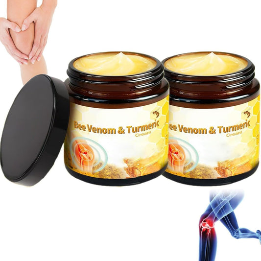 OSFRIAGE Bee Venom Turmeric Joint Cream - Professional Strength Joint & Bone Gel for Back, Knee, Hands, Neck, Feet - 2 Pack (60ml Total) Avelisse