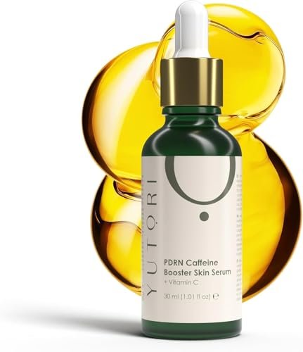 Yutori PDRN Serum with Caffeine Booster - Plant Based Antiaging Face Serum for Wrinkle Care, Lifting, Hydrating, Natural Glow, All Skin Types, 1.01 fl oz (30 ml) Avelisse