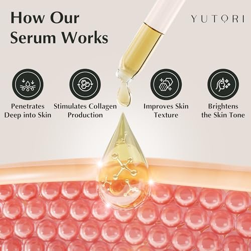 Yutori PDRN Serum with Caffeine Booster - Plant Based Antiaging Face Serum for Wrinkle Care, Lifting, Hydrating, Natural Glow, All Skin Types, 1.01 fl oz (30 ml) Avelisse