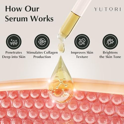 Yutori PDRN Serum with Caffeine Booster - Plant Based Antiaging Face Serum for Wrinkle Care, Lifting, Hydrating, Natural Glow, All Skin Types, 1.01 fl oz (30 ml) Avelisse