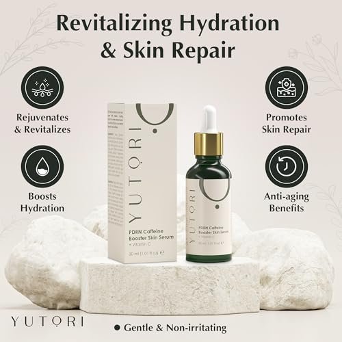 Yutori PDRN Serum with Caffeine Booster - Plant Based Antiaging Face Serum for Wrinkle Care, Lifting, Hydrating, Natural Glow, All Skin Types, 1.01 fl oz (30 ml) Avelisse