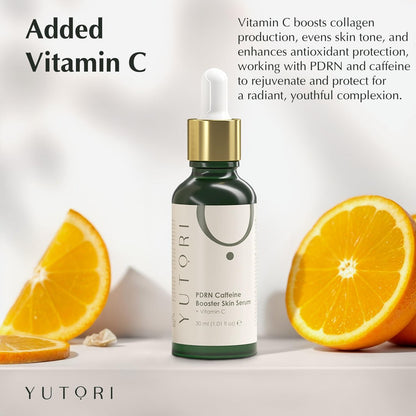 Yutori PDRN Serum with Caffeine Booster - Plant Based Antiaging Face Serum for Wrinkle Care, Lifting, Hydrating, Natural Glow, All Skin Types, 1.01 fl oz (30 ml) Avelisse