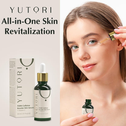 Yutori PDRN Serum with Caffeine Booster - Plant Based Antiaging Face Serum for Wrinkle Care, Lifting, Hydrating, Natural Glow, All Skin Types, 1.01 fl oz (30 ml) Avelisse