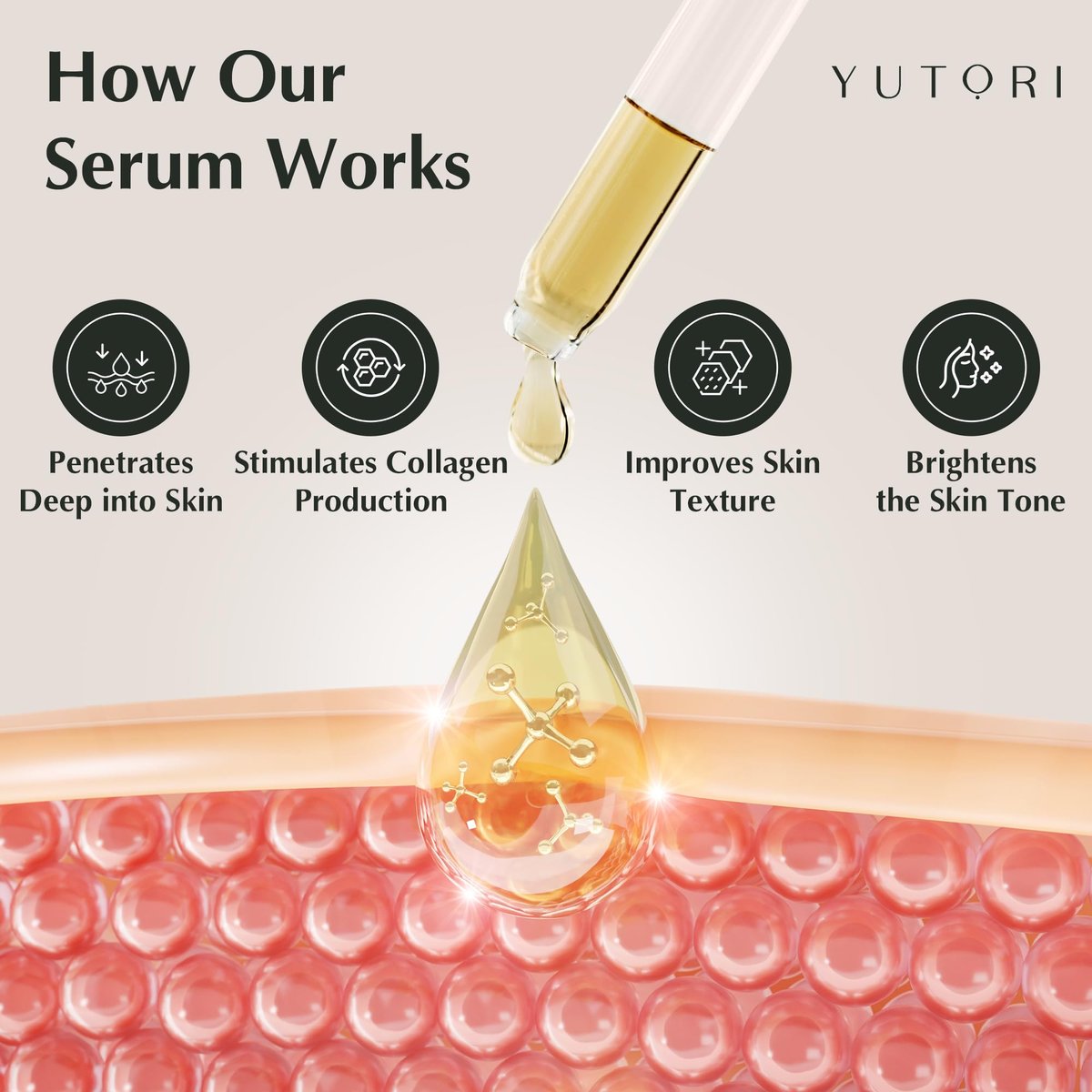 Yutori PDRN Serum with Caffeine Booster - Plant Based Antiaging Face Serum for Wrinkle Care, Lifting, Hydrating, Natural Glow, All Skin Types, 1.01 fl oz (30 ml) Avelisse