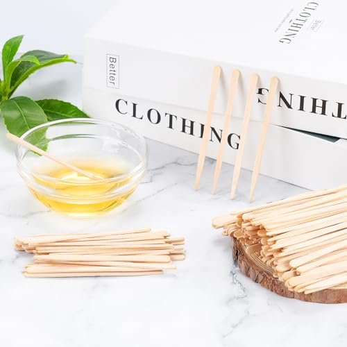 EWVVSS 1200-Pcs Eyebrow Wax Sticks for Hair Removal - Wooden Wax Applicator Sticks for Precision Facial Waxing - görsel 14