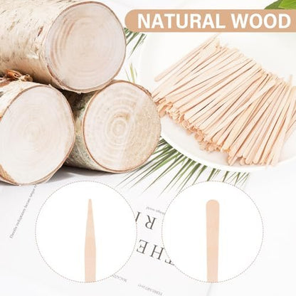 EWVVSS 1200-Pcs Eyebrow Wax Sticks for Hair Removal - Wooden Wax Applicator Sticks for Precision Facial Waxing