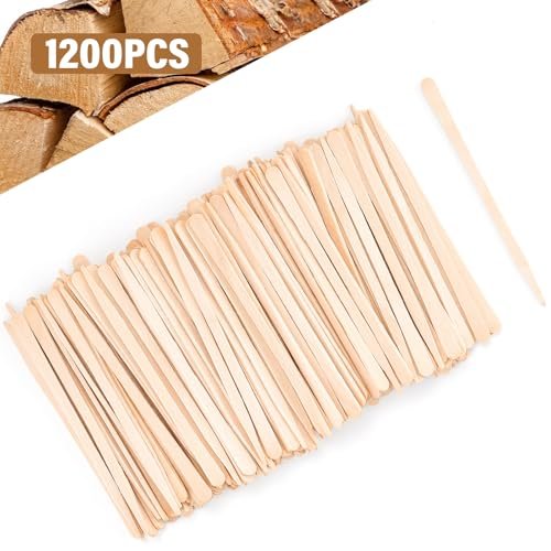 EWVVSS 1200-Pcs Eyebrow Wax Sticks for Hair Removal - Wooden Wax Applicator Sticks for Precision Facial Waxing - görsel 6