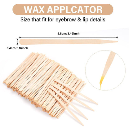 EWVVSS 1200-Pcs Eyebrow Wax Sticks for Hair Removal - Wooden Wax Applicator Sticks for Precision Facial Waxing