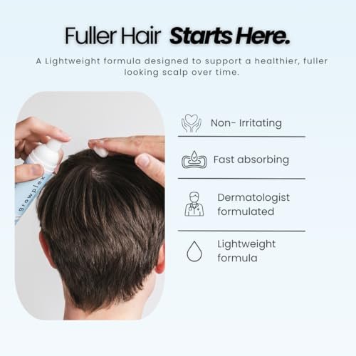 Growplex Vitafoam 5% Minoxidil Foam for Men & Women – DHT Blocking, Non-Greasy, Fast-Drying Hair Regrowth Treatment Avelisse